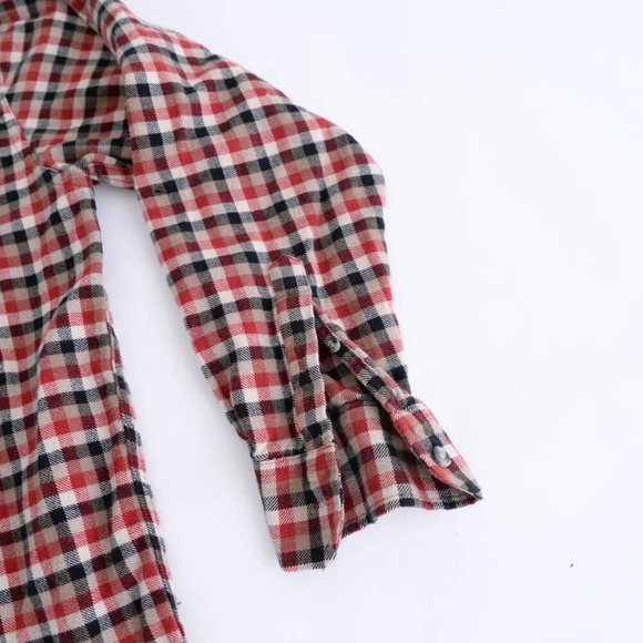 Pacific Trail Black Red Checker Button  Up Outdoor Gorpcore Thick Cotton Shirt L - Picture 10 of 10